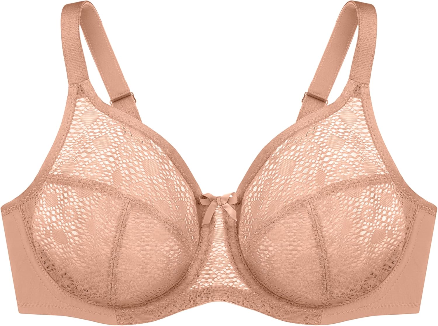 Glamorise Womens Lace Comfort Wonderwire Bra Underwire #9855 - Image 4
