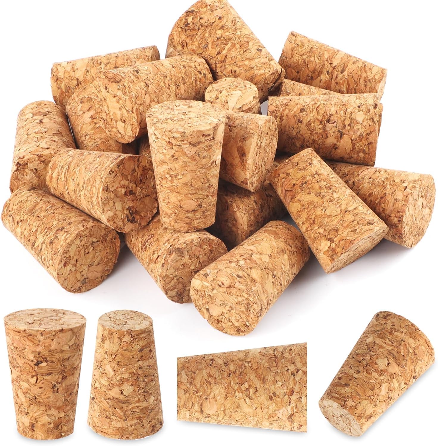 Bello Wooden Cork 20pcs for School Science Room, Home Kitchen Oil Bottle StopperLab Lboratory-image-40
