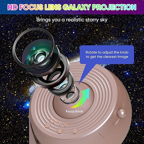 Miniatura 5 de Proyector de galaxia, planetario 12 en 1, proyector de estrellas y galaxias para dormitorio, proyector de luz nocturna de estrella galaxia giratoria