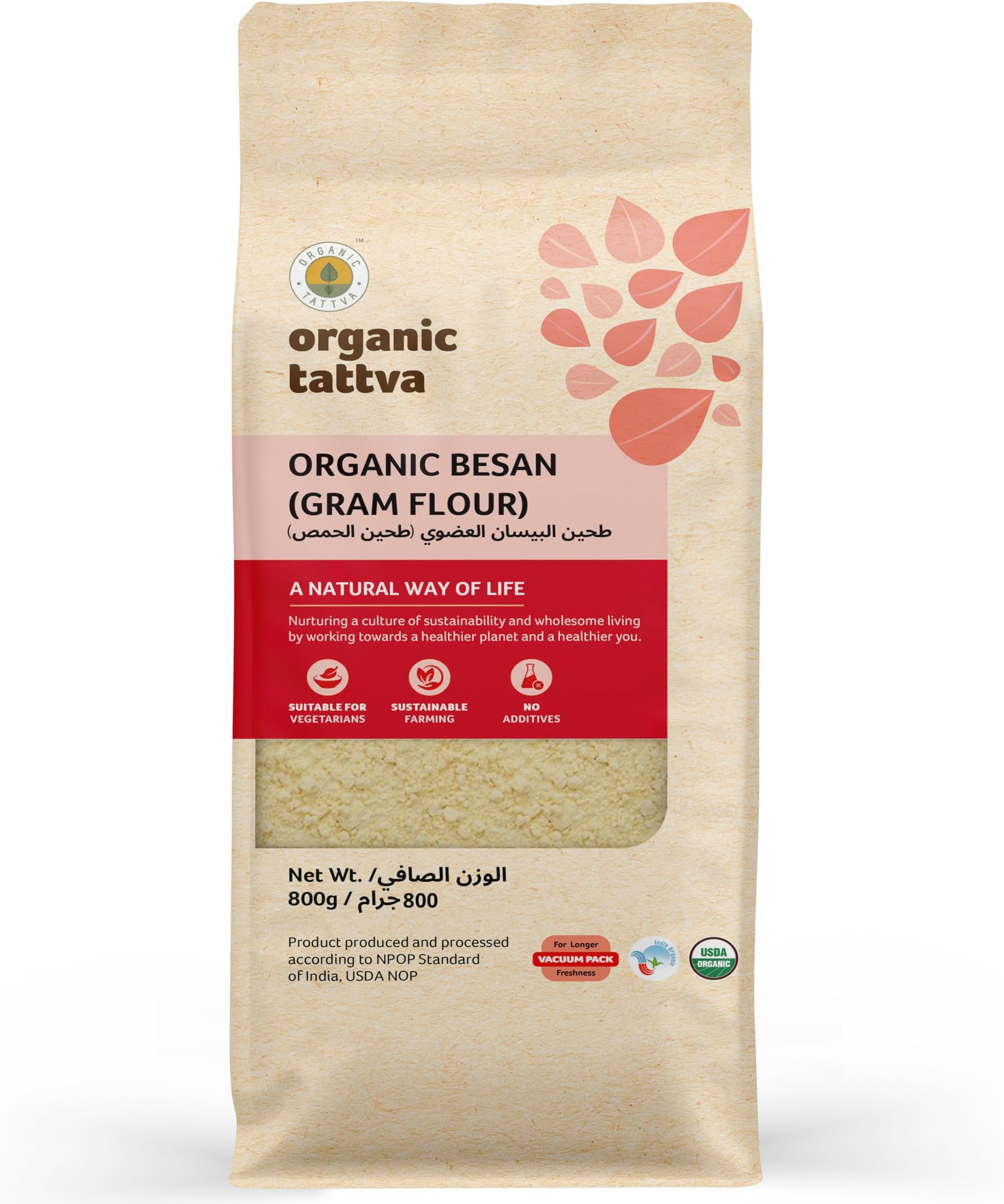 Organic Tattva Besan Gram Flour 800 g