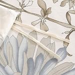 Wake In Cloud - Floral Duvet Cover Set King, 100% Soft Cotton Bedding, Botanical Flowers Pattern Printed, with Zipper Closure (3pcs, King Size)