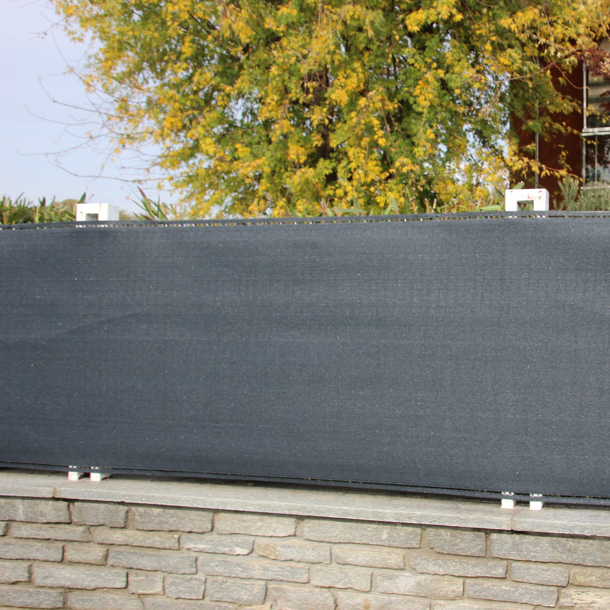 TENAX Malla Tejida de Ocultación Coimbra 1,00x50 m Gris Antracita, Malla de Sombreo de Ocultación para Jardines, Balcones, Vallas, Terrazas