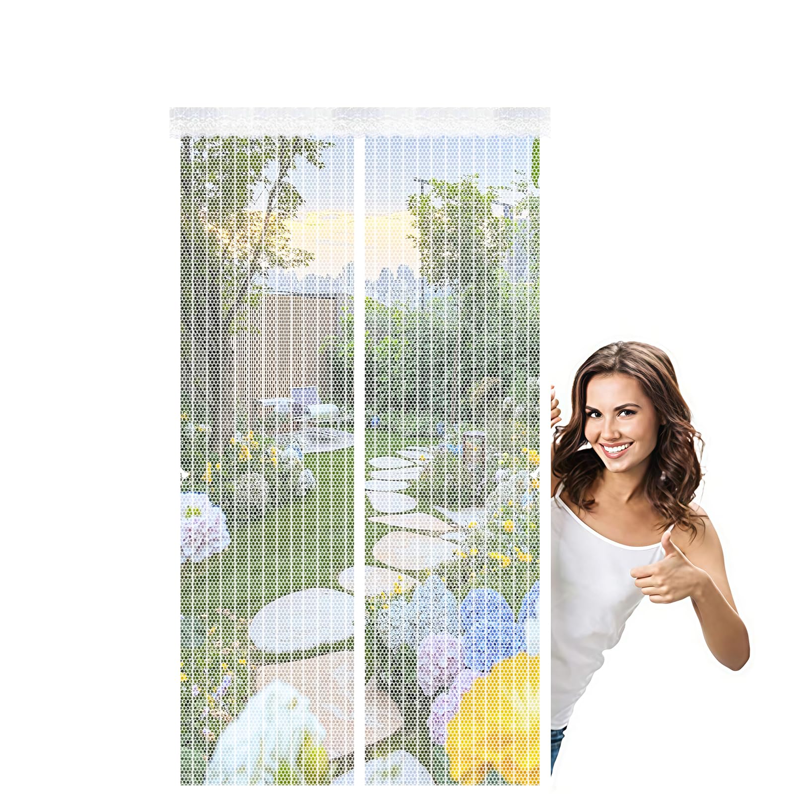 Moustiquaire porte fenetre pour garder l'air frais a l'interieur en ete
