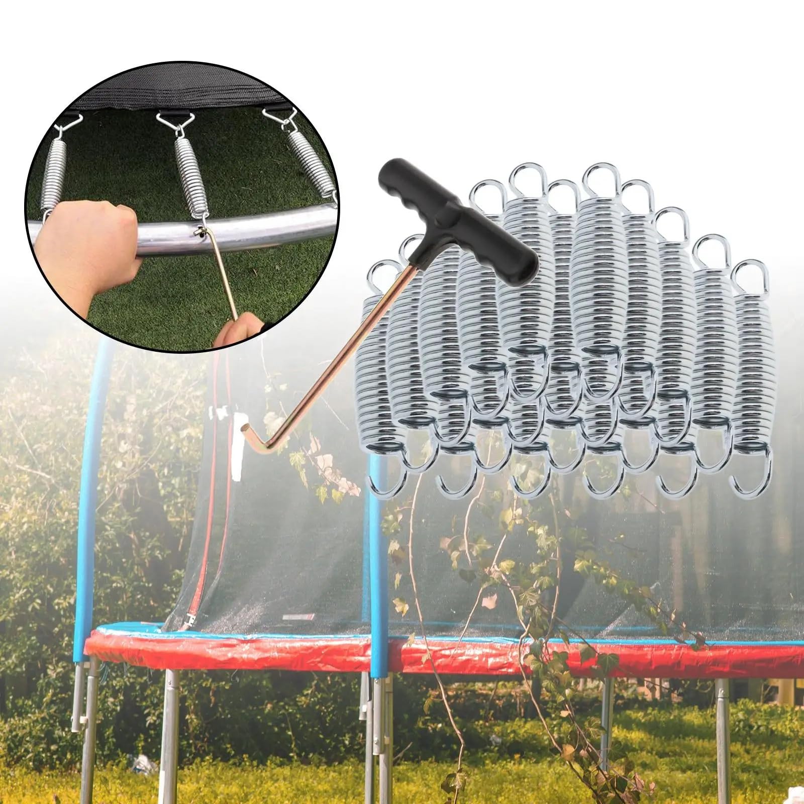 Professionelle Trampolin-Ersatzfedern, 9 cm, langlebig, rostfrei, 20 Stück, für verbesserte Sprungkraft Trampolin-Reparaturteile