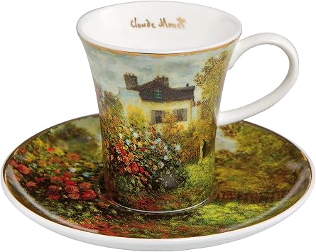 Claude Monet The Artists House Espresso Set Cup and Saucer 8cm by Goebel 67011641