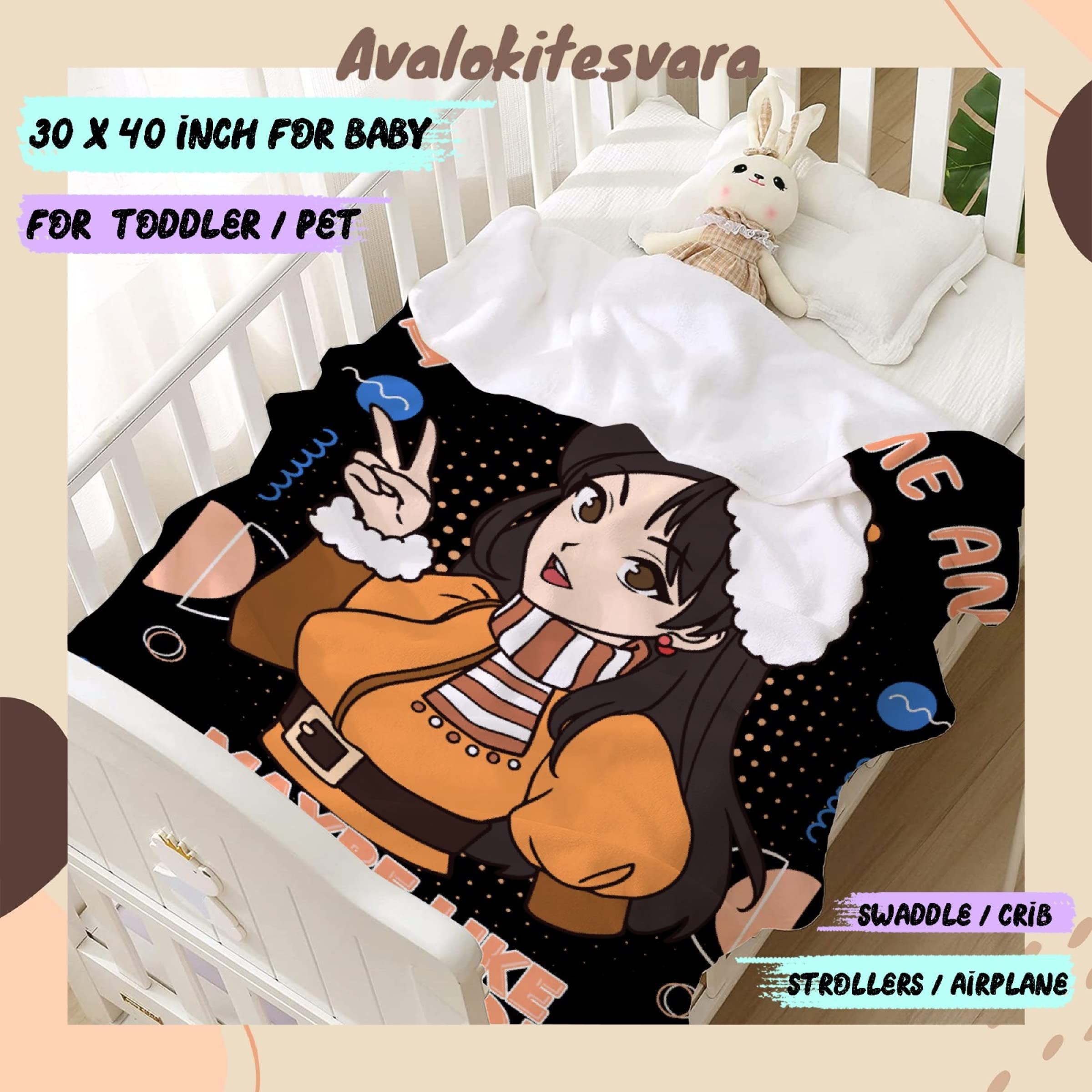 ARTBLANKET I Like Anime and Maybe Like 3 People Throw Blanket Fannel Fleece Super Soft Funny Blanket Travel Throw Blanket for Bed Couch Sofa 60x50 in for Teen Car