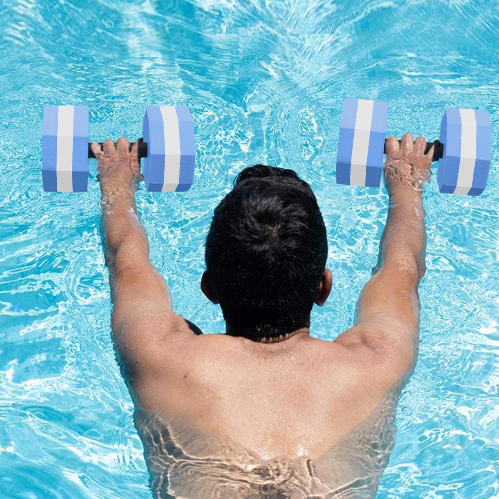 Haltères aquatiques lot de 2 poids d'eau pour exercices en piscine, haltères d'eau résistance de piscine, équipement d'aquagym en mousse EVA, haltères Haltères aquatiques lot de 2 poids d'eau pour exercices en piscine, haltères d'eau résistance de piscine, équipement d'aquagym en mousse EVA, haltères