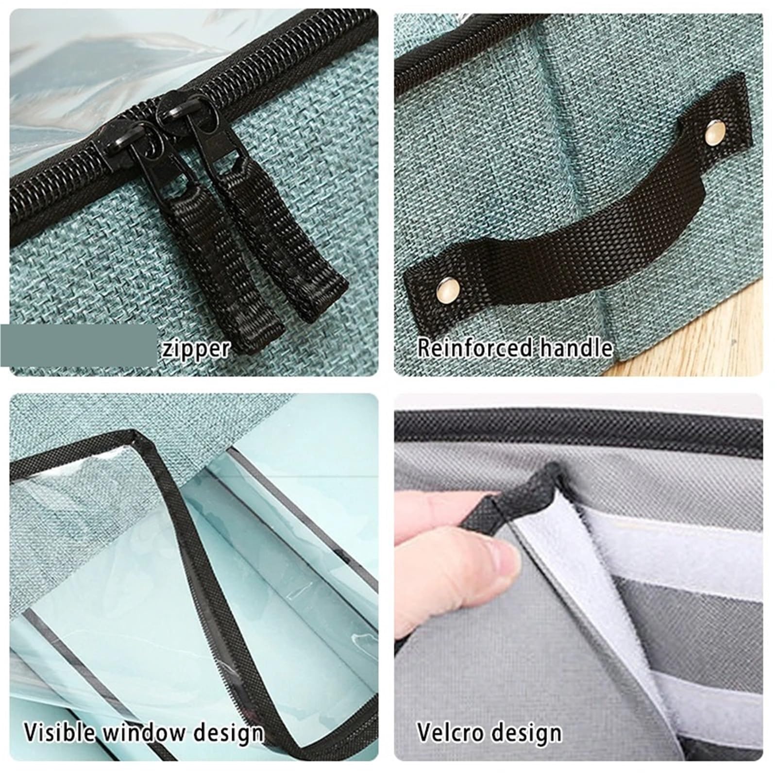 Organizzatore Di Scarpe Sotto Il Letto Scatola portaoggetti pieghevole Scatole portaoggetti for cosmetici, scarpe, vestiti, Scatola portaoggetti lavabile visibile Per Risparmiare Spazio(Dark gray)