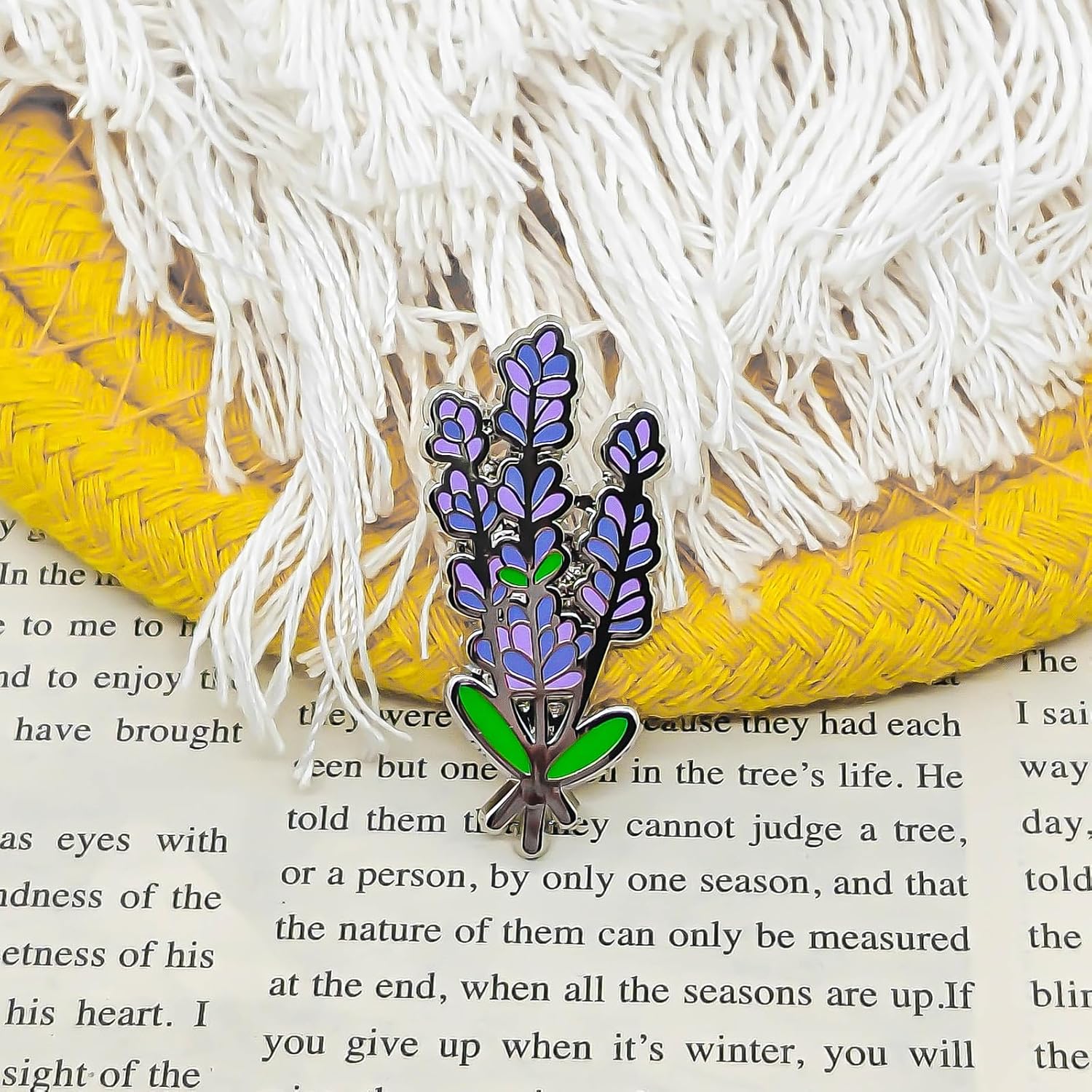Lavender Enamel Pin - Flower Series - Enamel Lapel Pin - Plated Badge for Clothing, Bags, and Lanyards - Image 3