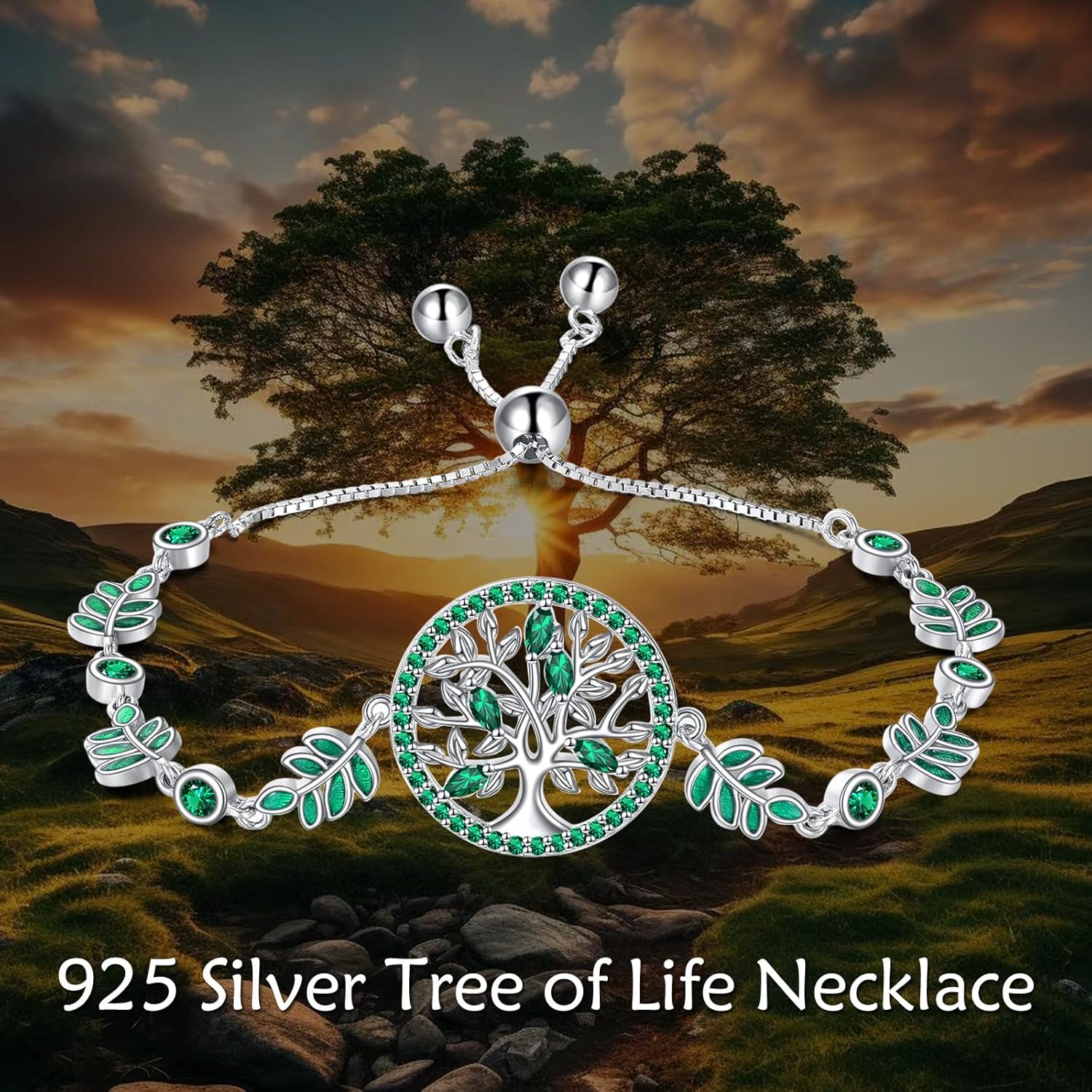 Tree of Life Bracelet For Women 925 Sterling Silver Adjustable Womens Gift - Image 2