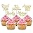30Pcs Vintage 1955 Cupcake Toppers Glitter Seventy Happy 70th Birthday 70 Fabulous Cupcake Picks Cheers to 70 Years for 70th Birthday Wedding Anniversary Party Cake Decorations Supplies Gold