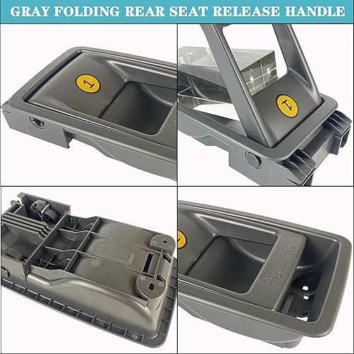 Miniatura 3 de Manija de liberación de asiento trasero plegable gris compatible con Toyota Sienna 2014 2015 2016 2017 2018 manija de asiento plegable que reemplaza