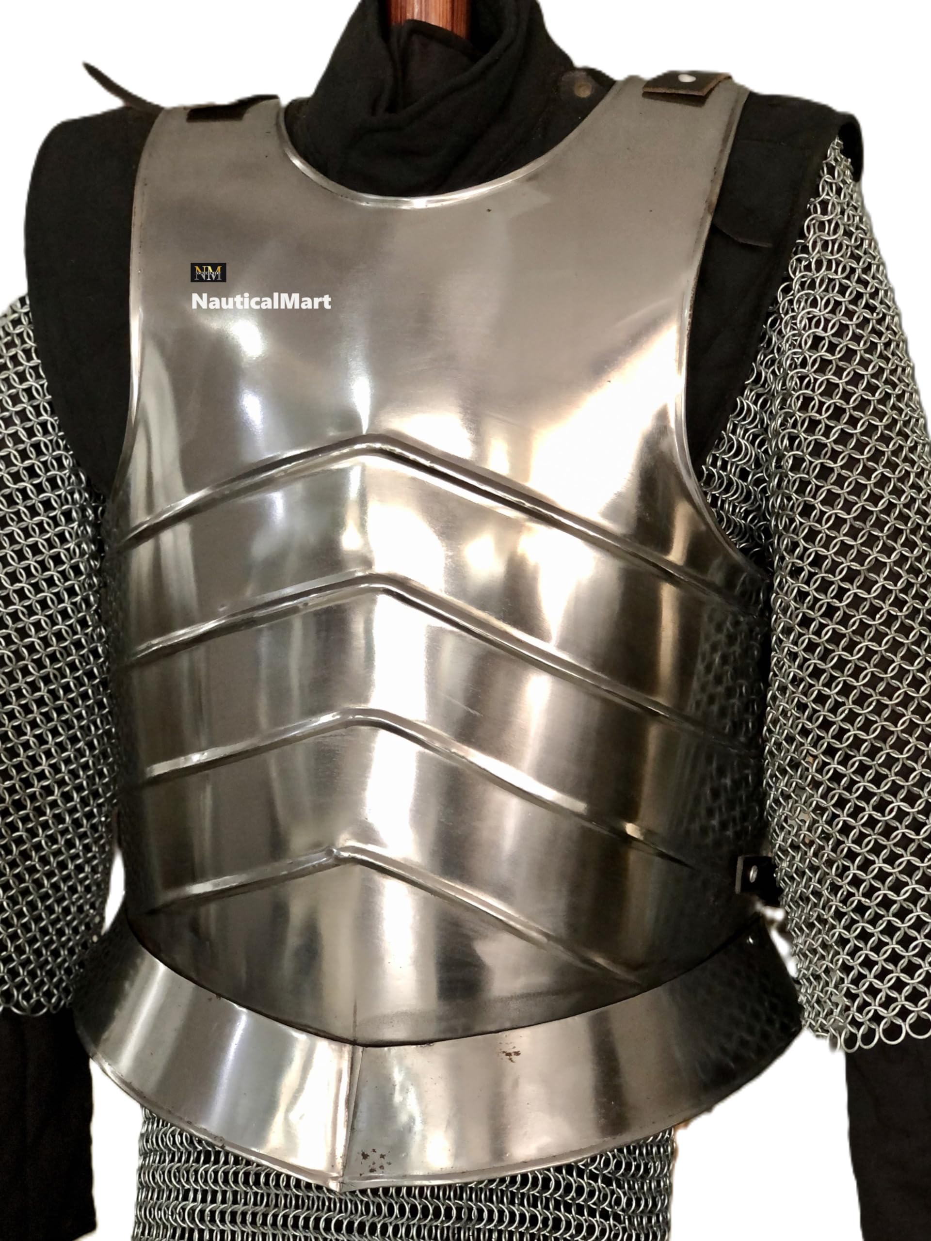 NauticalMart Medieval Steel Gothic Knight Breastplate LARP Armor Halloween Costume (Only Cuirass)