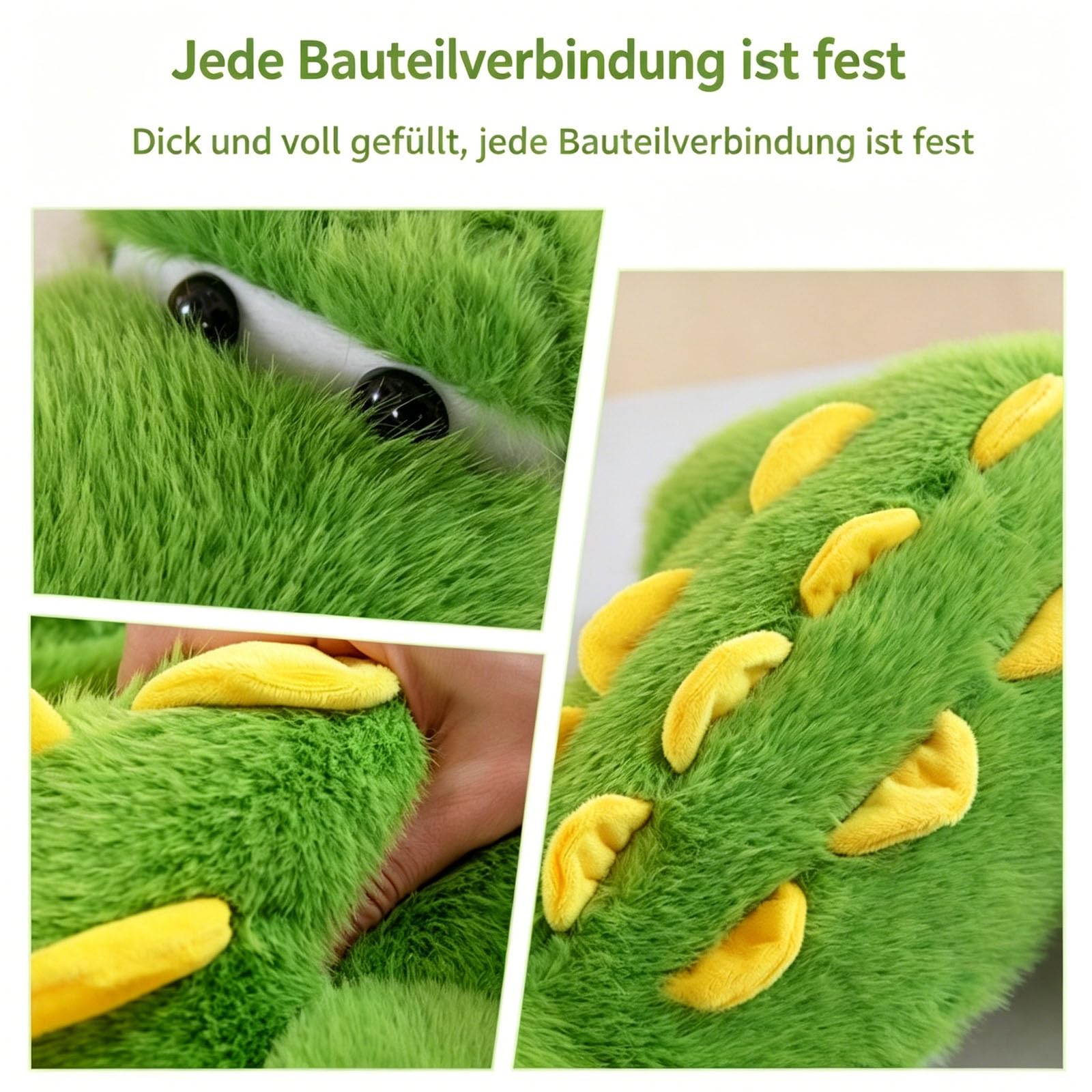 Kuscheltier Krokodil Plüschtier Alligator, groß Grün Krokodil Stofftier Plüschtier, Weich Krokodil Spielzeug Kissen zum Kuscheln & Spielen, Geschenk für Kinder Jungen Mädchen (Grün,90cm)