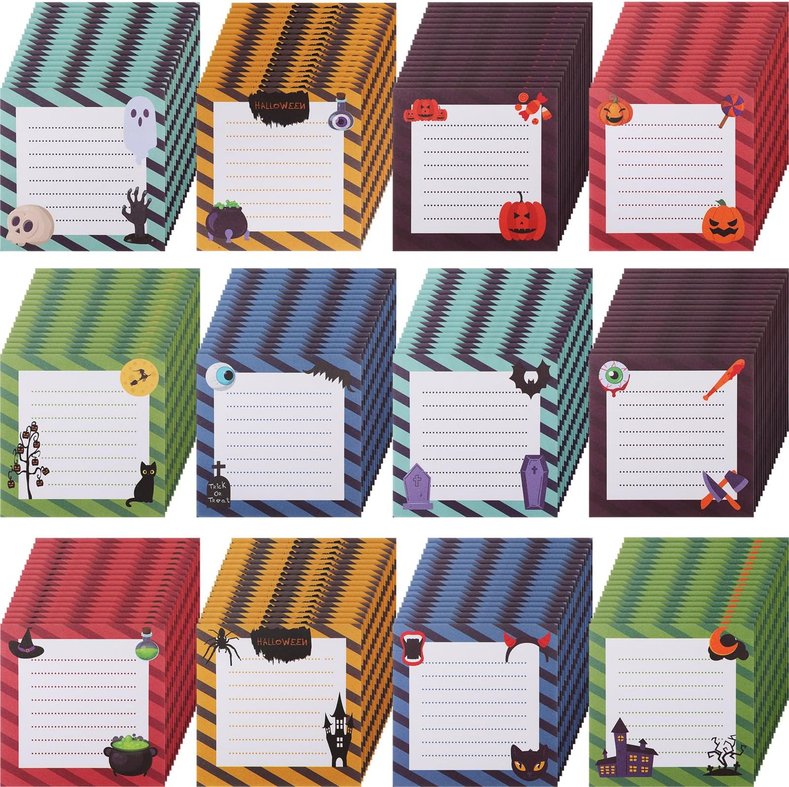 Amazon.com : 36Pcs Halloween Sticky Notes Weird Spooky Sticky Notepad ...