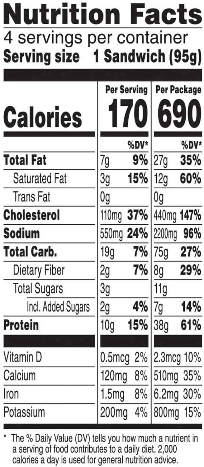 Kellogg's Special K, Flatbread Breakfast Sandwiches, Egg, Spinach, and Cheese Medley, A Good Source of Protein, 13.4oz Box (4 Count)