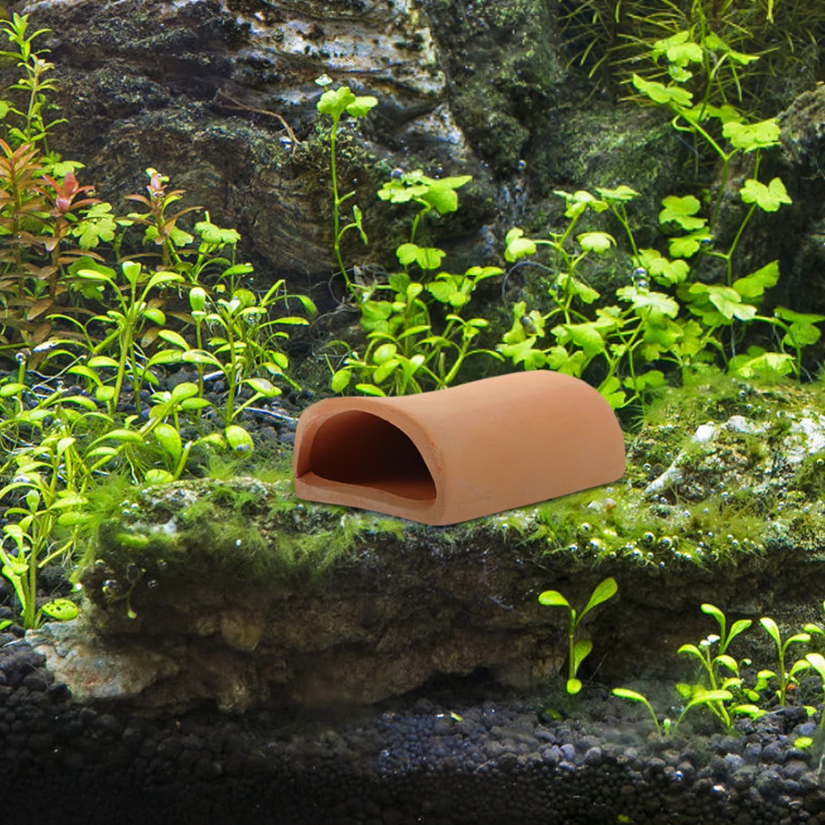 POPETPOP 3 Juegos Incubadora De Peces Refugio para Camarones De Acuario Cueva del Tanque De Peces Adornos Pecera Accesorios Pecera Decoración Decorativa del Acuario Cerámica 2 Piezas * 3