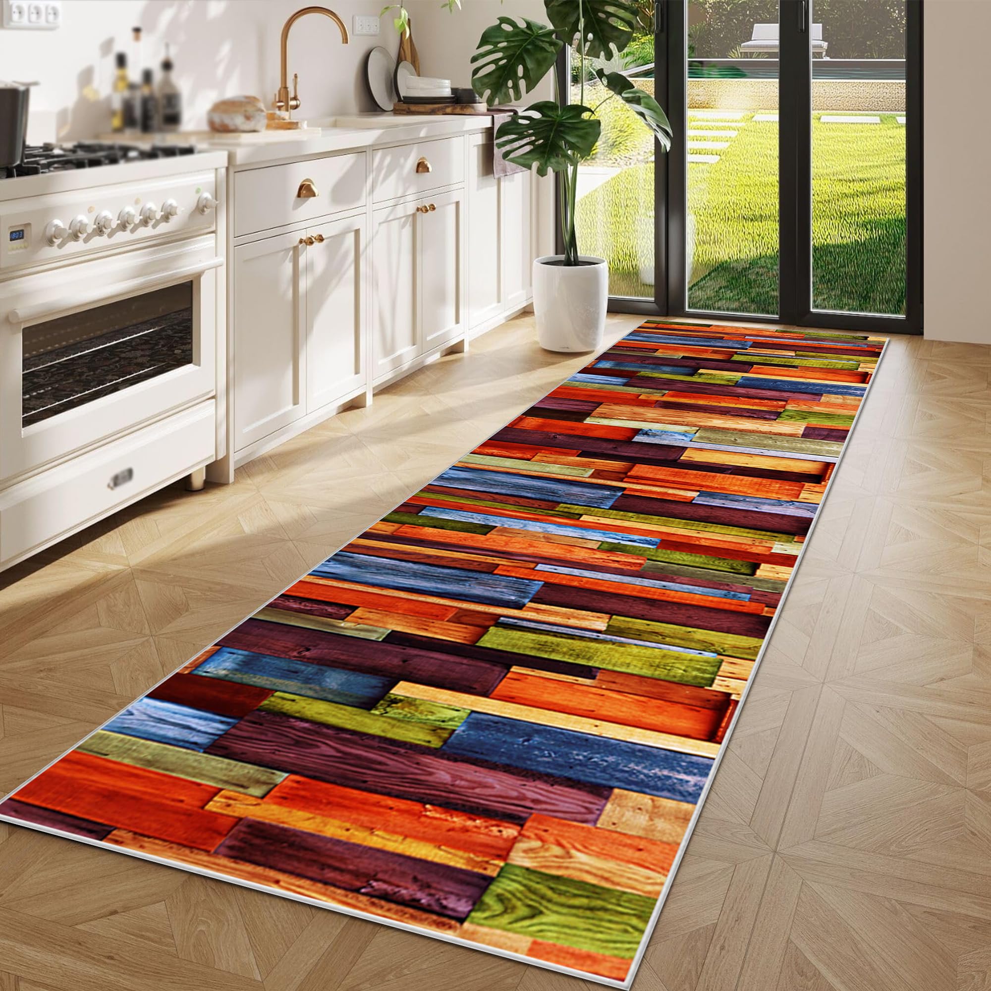 Tapis cuisine devant évier antidérapant 70x180 cm pour un sol sec et sûr