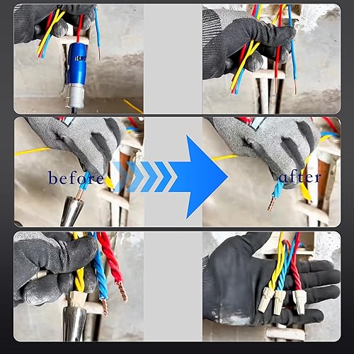 Miniatura 3 de Pelacables para taladro, herramientas eléctricas 2025 actualizadas, paquete de 5 pelacables eléctricos de calibre 14-12-10-8-6, herramienta de