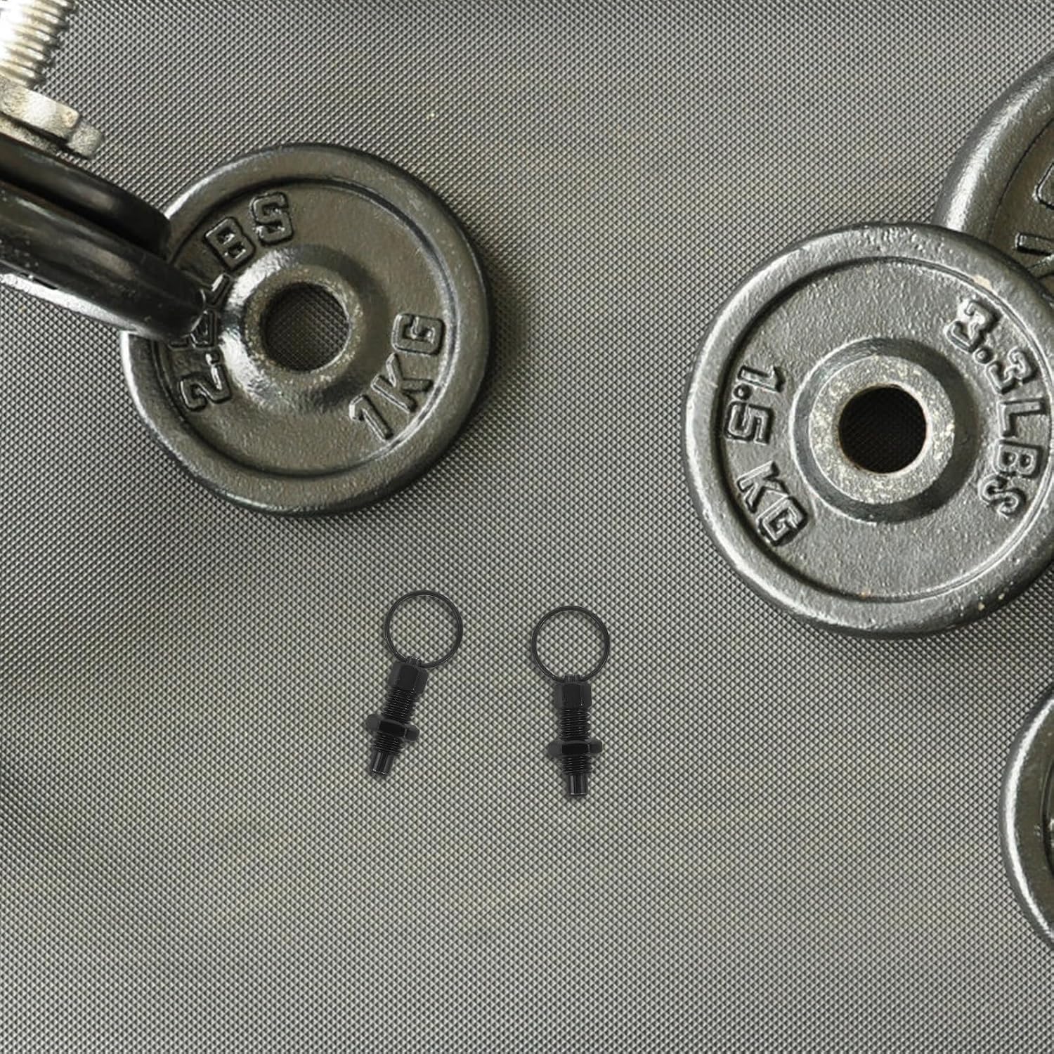 BESTonZON 2pcs Black Mild Steel Pull Ring Threaded Indexing Plunger | Replacement Pins, Secure Fit, Quick Adjustment, Home and Professional Setups