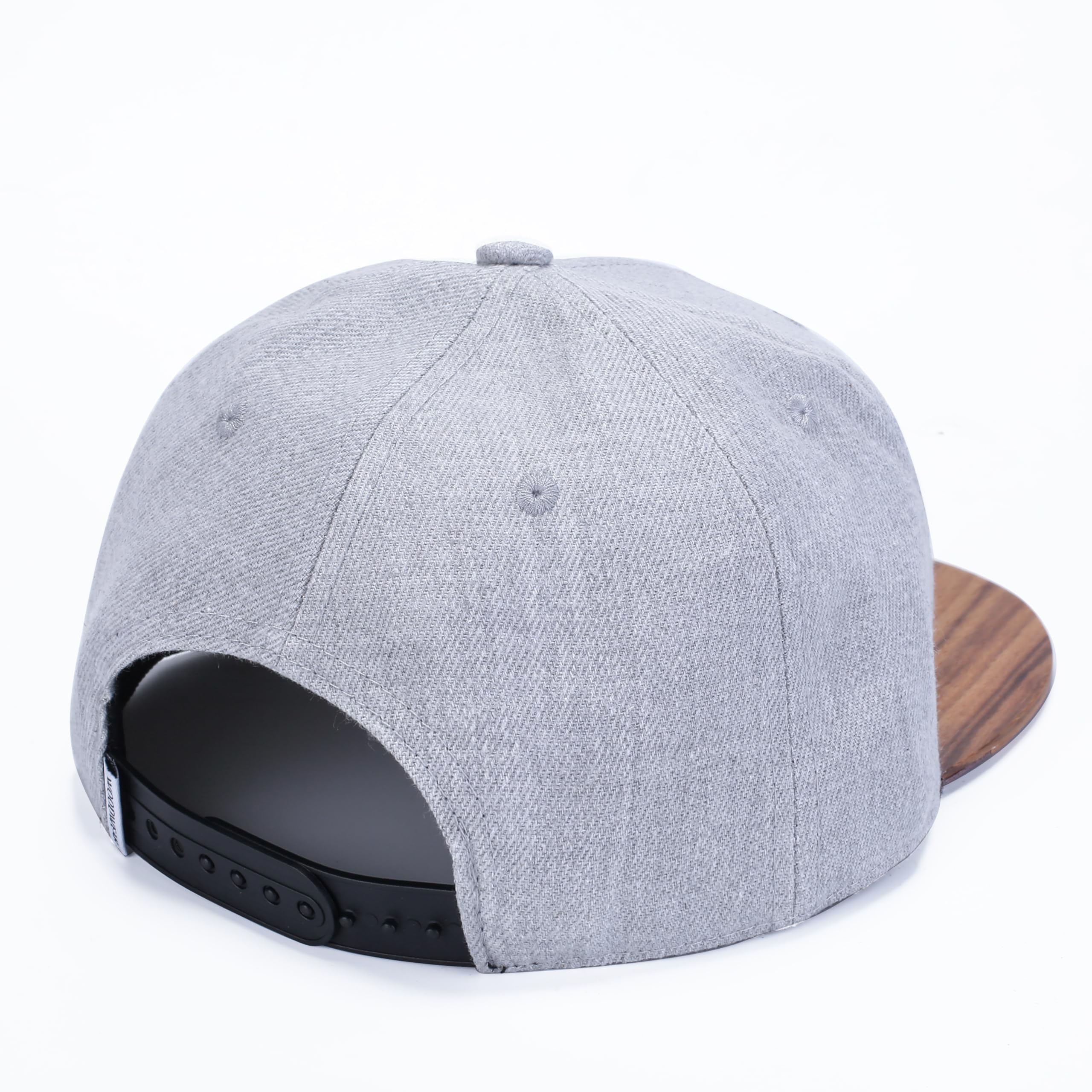 woodwear® Timberline Snapback Grey Timber – Premium Cap mit Echtholz-Schirm aus Walnuss, verstellbar, Unisex Basecap, Streetwear & Outdoor