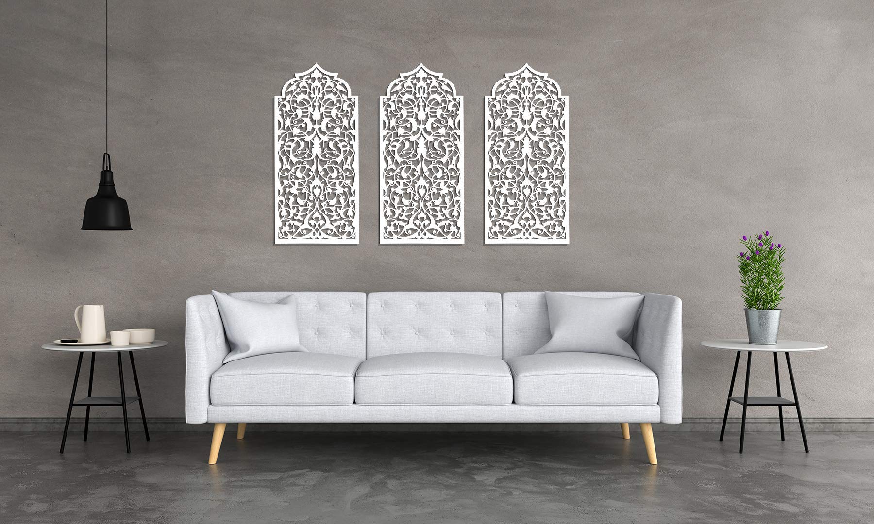 3D stylish moroccan wall art decor,MOROCCAN WINDOW, wooden panel, 42 x 88 cm, decorative screen, pendant, wooden painting