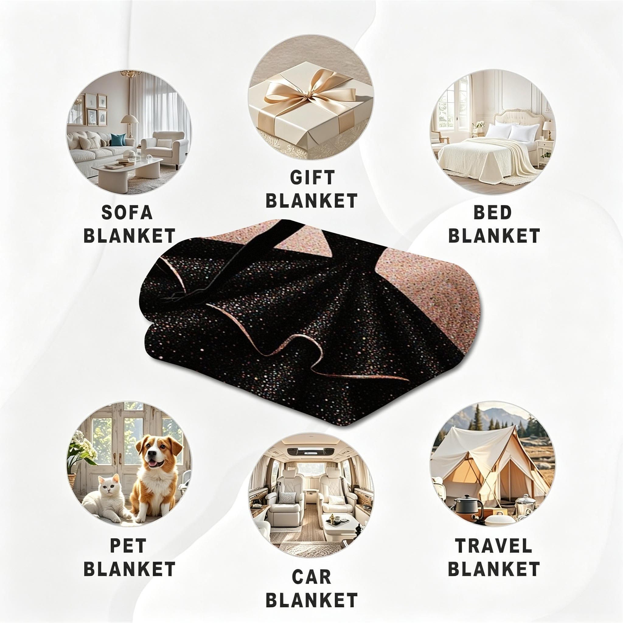 Coperta Pile Matrimoniale 240x260 cm Ragazza Nera, Coperta XXL Super Morbida Multiuso Come Copriletto o Plaid da Salotto, Calda e Leggera, Protezione dal Freddo, AW6918