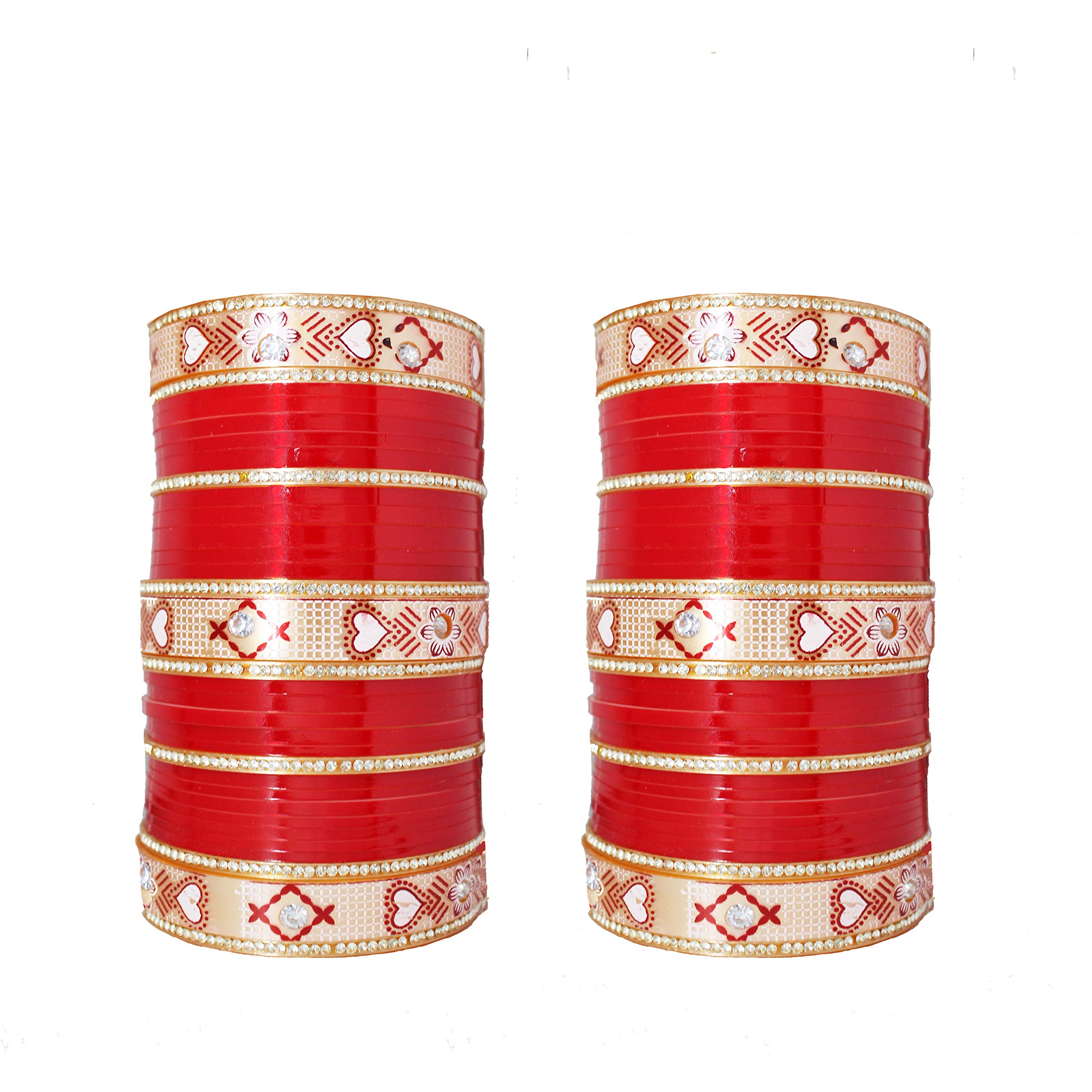 JDX White and Red Plastic Heart Shape Chuda Bangles Set for Women(Red & White) (B083HJQ5BS) Amazon Price History, Amazon Price Tracker