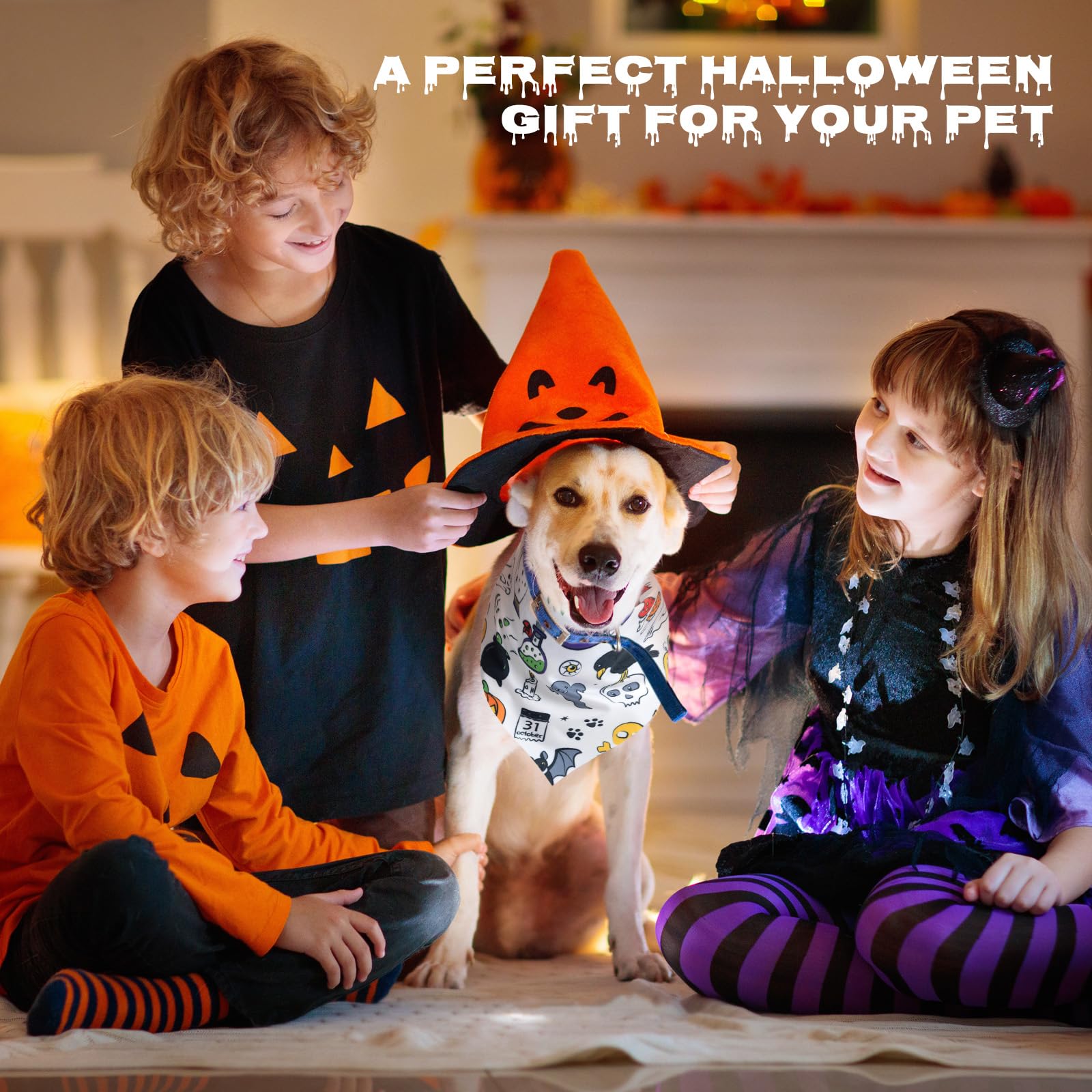 54 Stück Halloween Hund Bandanas, Halloween Dreieck Hund Schals Lätzchen Verstellbar Weich Urlaub Haustier Dreieck Schal Zubehör für kleine mittelgroße Hunde Welpen Katzen Haustiere