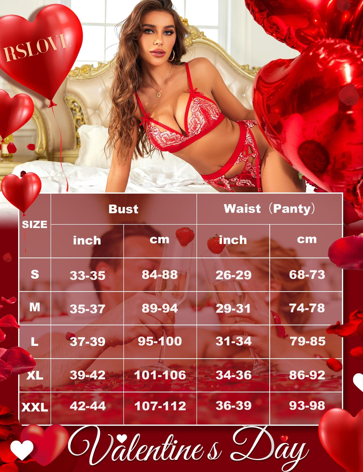 Damen Spitzen-Strumpfband-Dessous-Set
