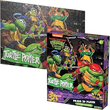 Prime 3D Teenage Mutant Ninja Turtles, 500-Piece 3D Jigsaw Puzzle, 24x18