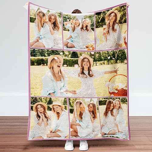 Manta personalizada con fotos, manta de fotos personalizada, mantas personalizadas para parejas, regalos para cumpleaños, Navidad, aniversario,