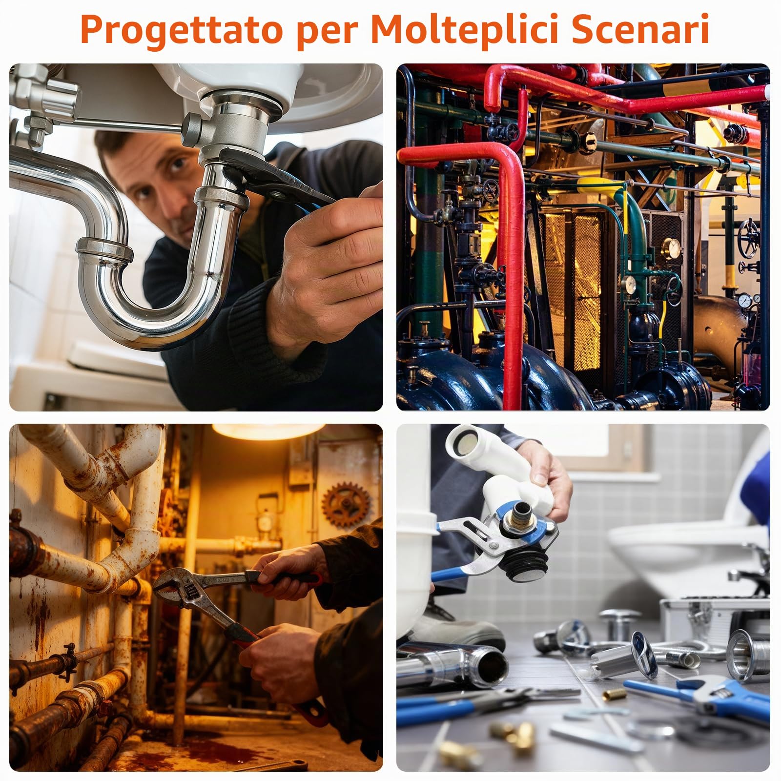 Proster Pinza Idraulica a Pressione 8 Tonnellate con Set di Matrici TH16 TH20 TH26 TH32 Pinza Crimpare Per Tubi con Testa Girevole a 360° Attrezzo Completo con Tagliatubi Custodia Robusta