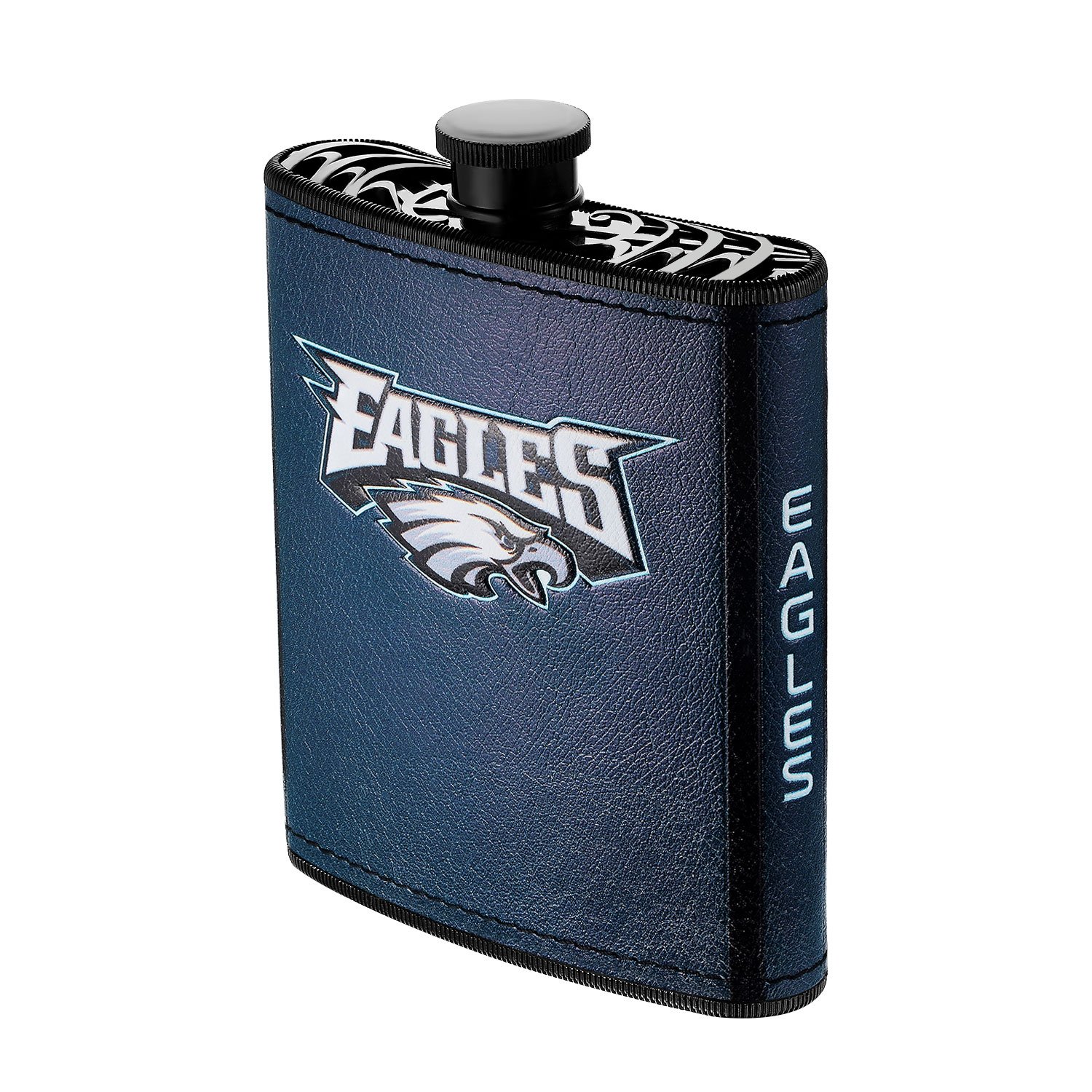 NFL Philadelphia Eagles Plastic Hip Flask, 7-Ounce, Black