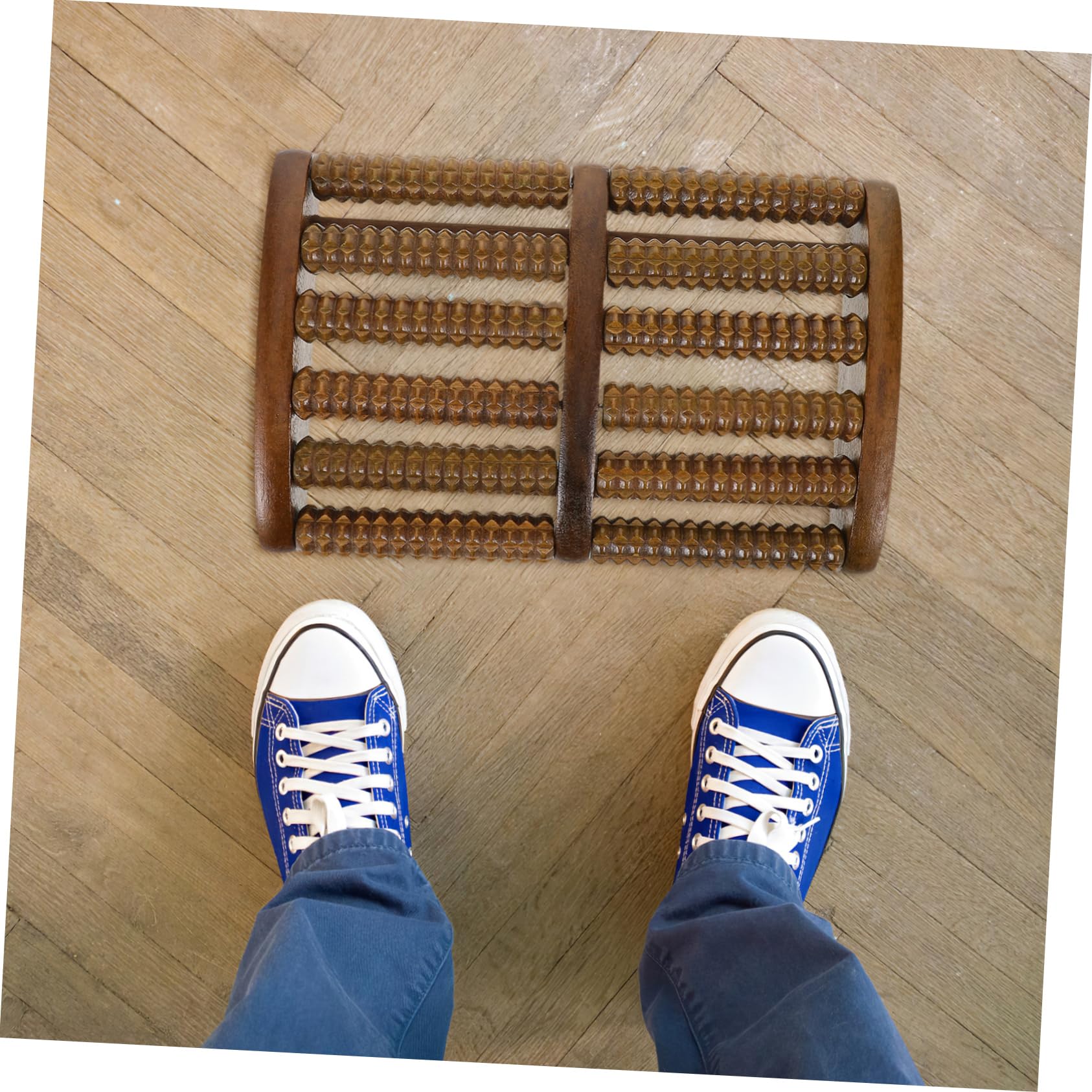 Rullo Massaggiante per Piedi in Legno Colore Coffee