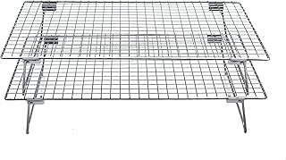 Sponsored Ad - Checkered Chef Stainless Steel Stackable Cooling Racks - 2 Pack Stacking Cooling/Baking Racks - Each Rack 1...