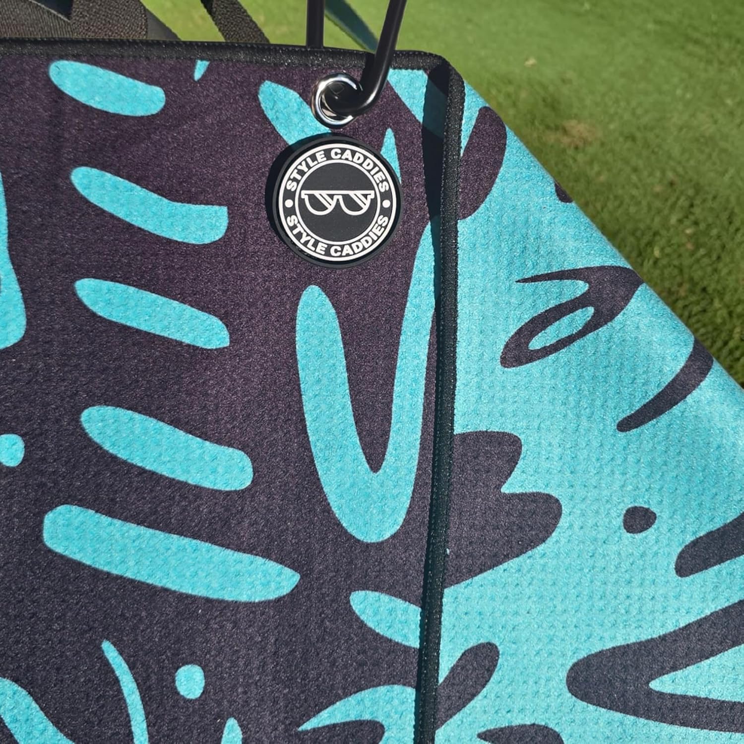 Style Caddies Fairway Graffiti Magnetic Reversible Golf Towel for Golf Bags - Ultra-Absorbent 16" x 24" Waffle Weave Microfiber Towel - Golf Accessories for Men and Women