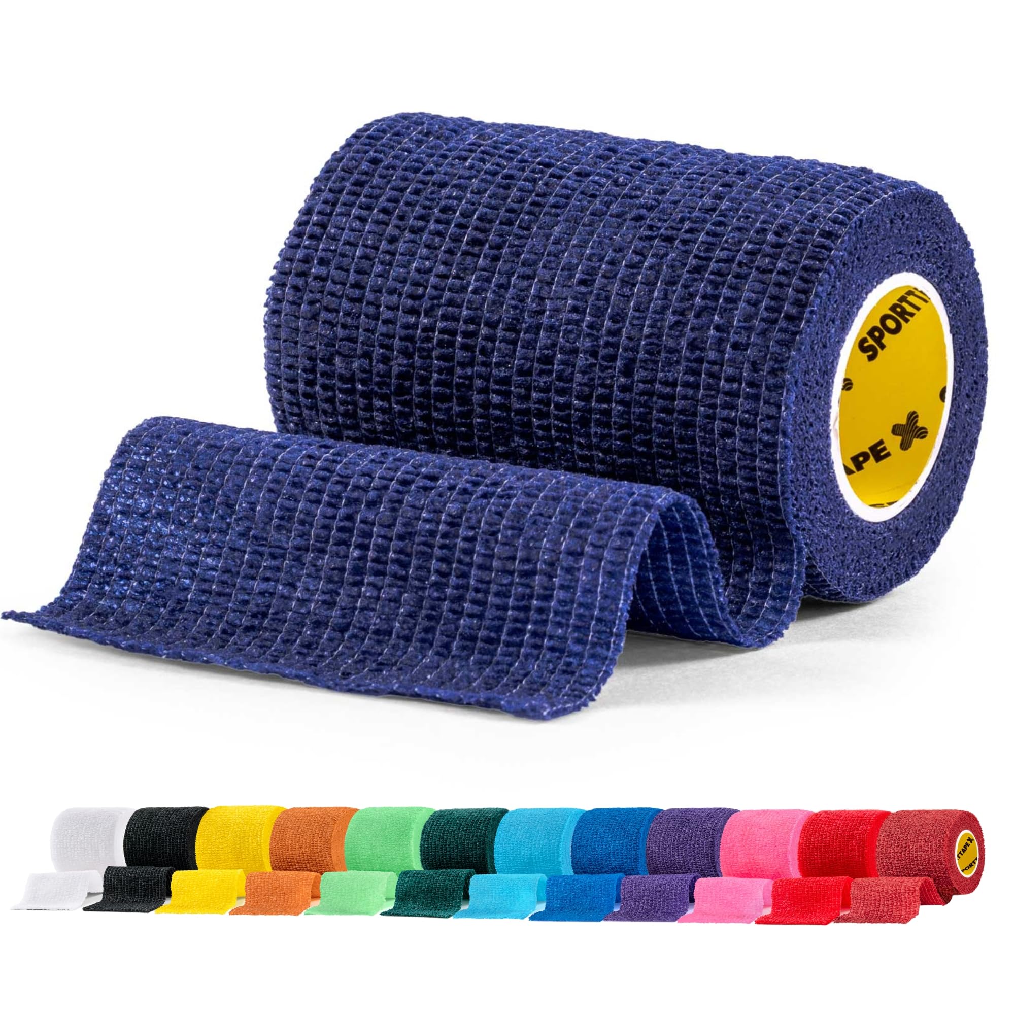 SPORTTAPE 6 Rolls Self-Adhesive Cohesive Bandage, 7.5cm x 4.5m, Beige - Compression & Vet Wrap for Dogs, Horses, Sports Stretch Tape for Football, Ankles, Joints, Fingers, Wrists & Sock Tape — view 49