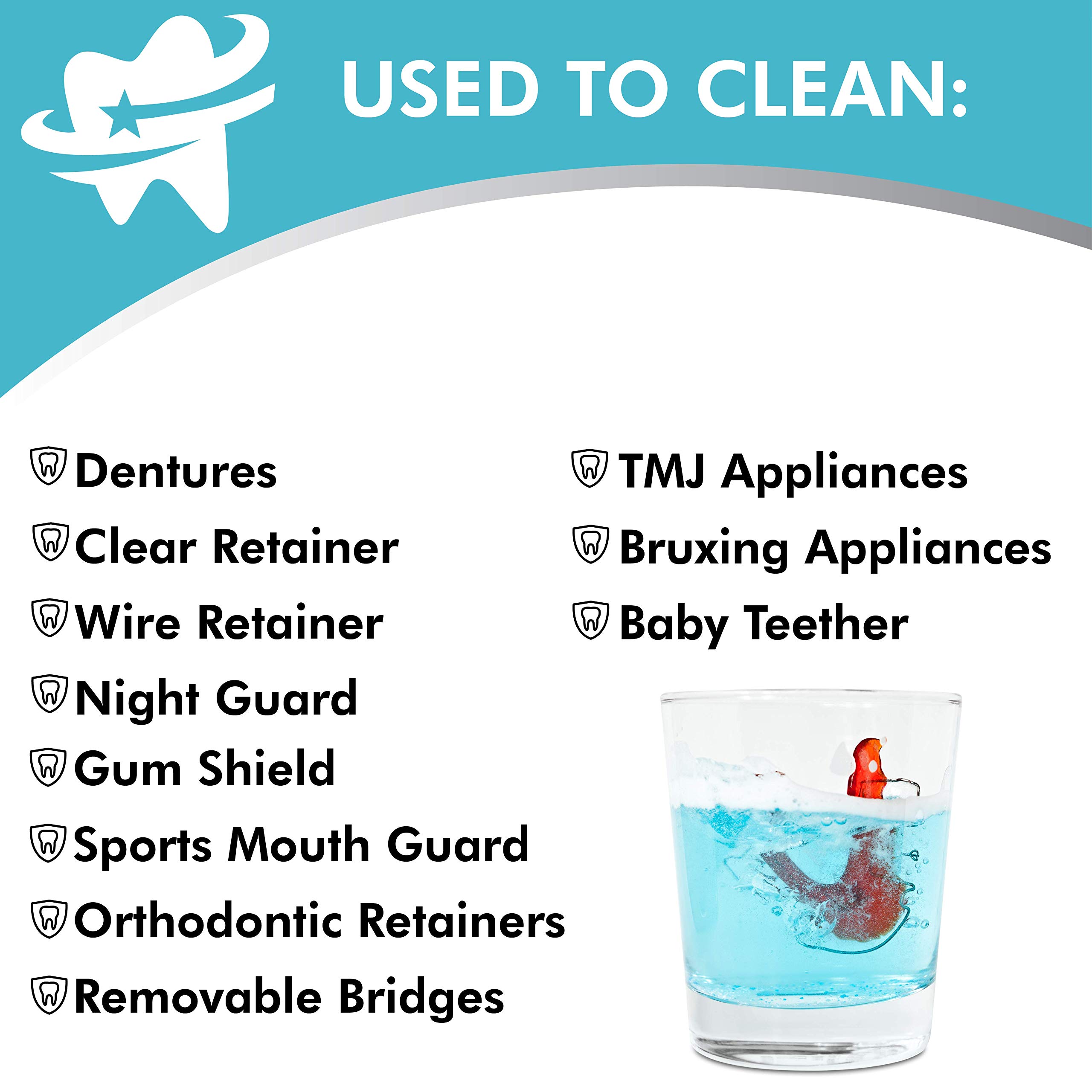 Retainer Cleaning Tablets 120 Tablets 4 Months Supply Fresh, Brite