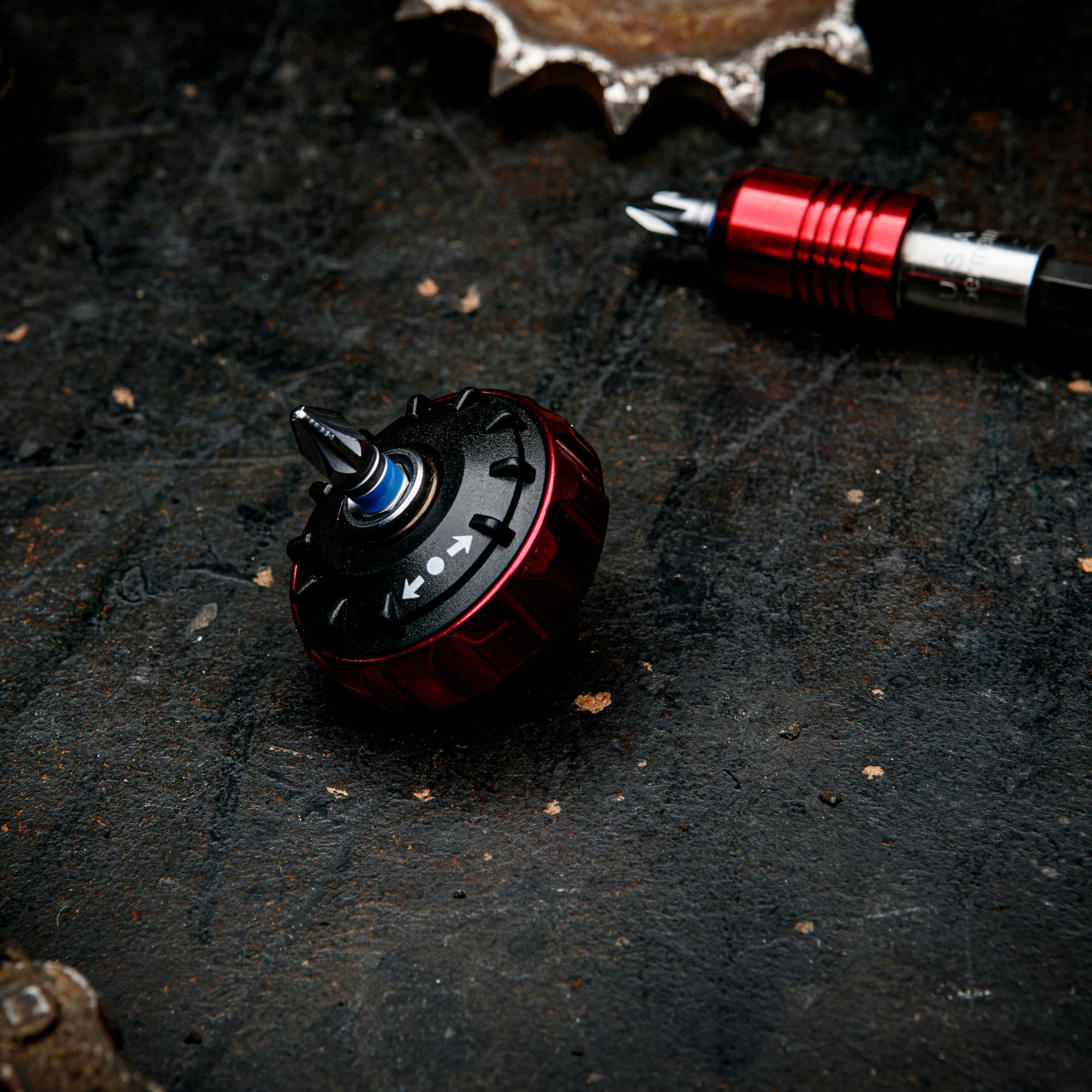 WGB Das Werkzeug Kleine Fingerratsche mit Bithalter | 1/4" Mini Schraubenzieher Werkzeug für beengte Stellen | Ratschen Schraubendreher Gadget für Männer & Frauen - 7