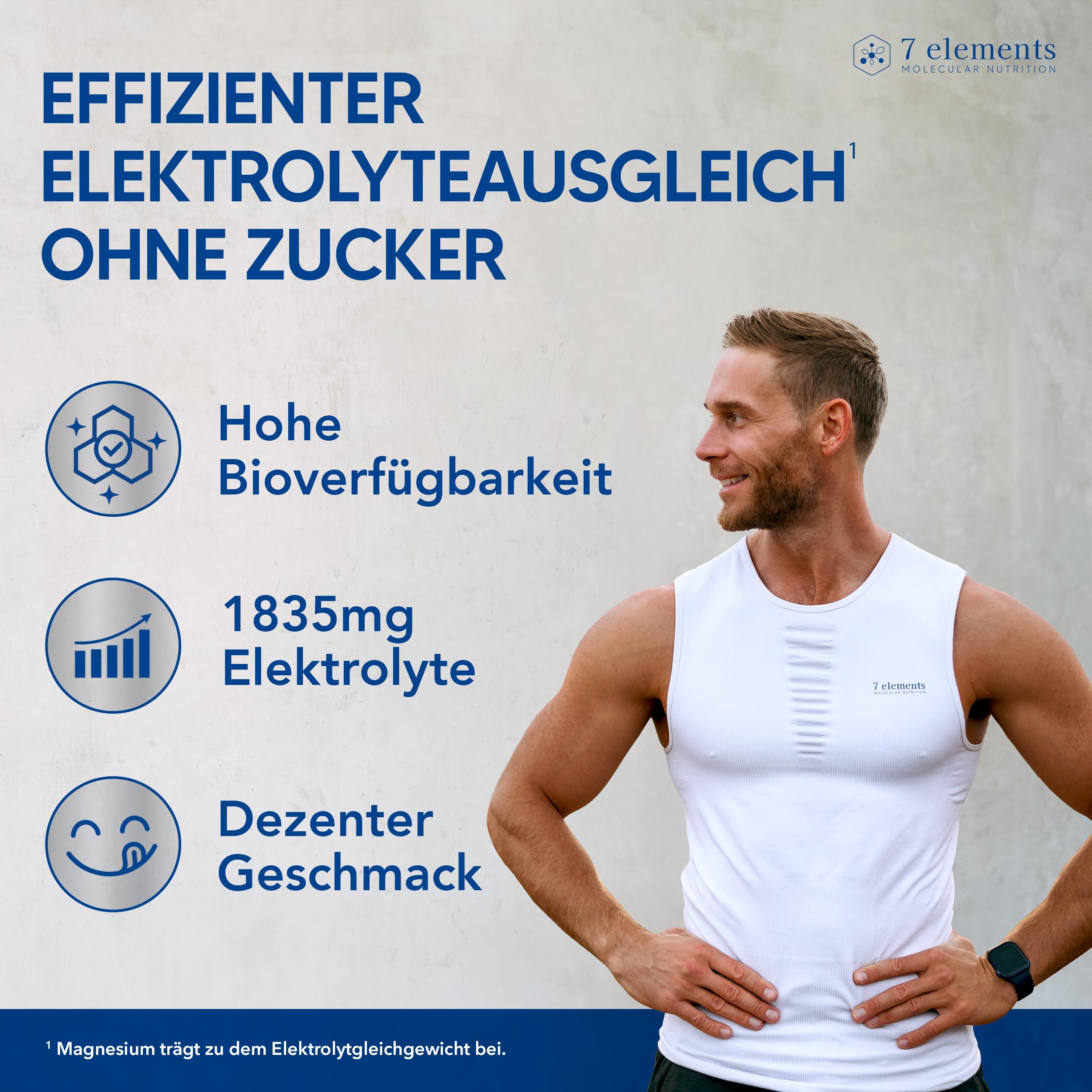 Elektrolyte PUR - 60 Stück - Ohne Zucker & ohne Süßungsmittel - 1835mg Elektrolyte für Sport und den täglichen Bedarf - Ohne Zusätze und Aromen - isotonisches Elektrolytgetränk - KETO