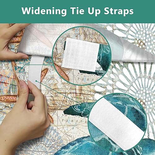 Miniatura 5 de Cortinas de puerta para ventanas de puerta, cortinas de puerta de tortuga marina para puerta de vidrio francesa, privacidad con aislamiento térmico,