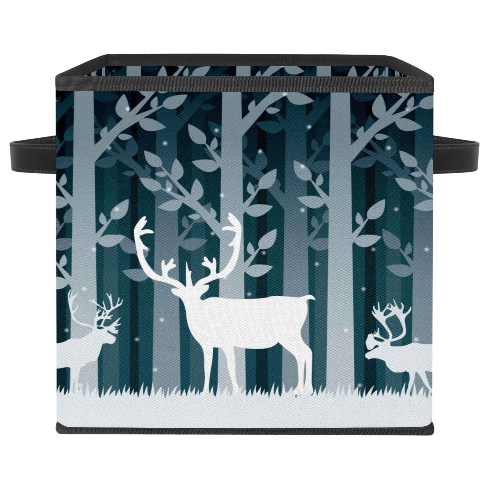 Boîte de rangement pliable avec poignées solides pour linge et jouets