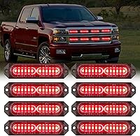 Vista 26 de Nilight - Juego de 8 luces estroboscópicas LED de 12 luces de 12V/24V - Luces de emergencia para montaje en superficie, ultradelgadas, con función