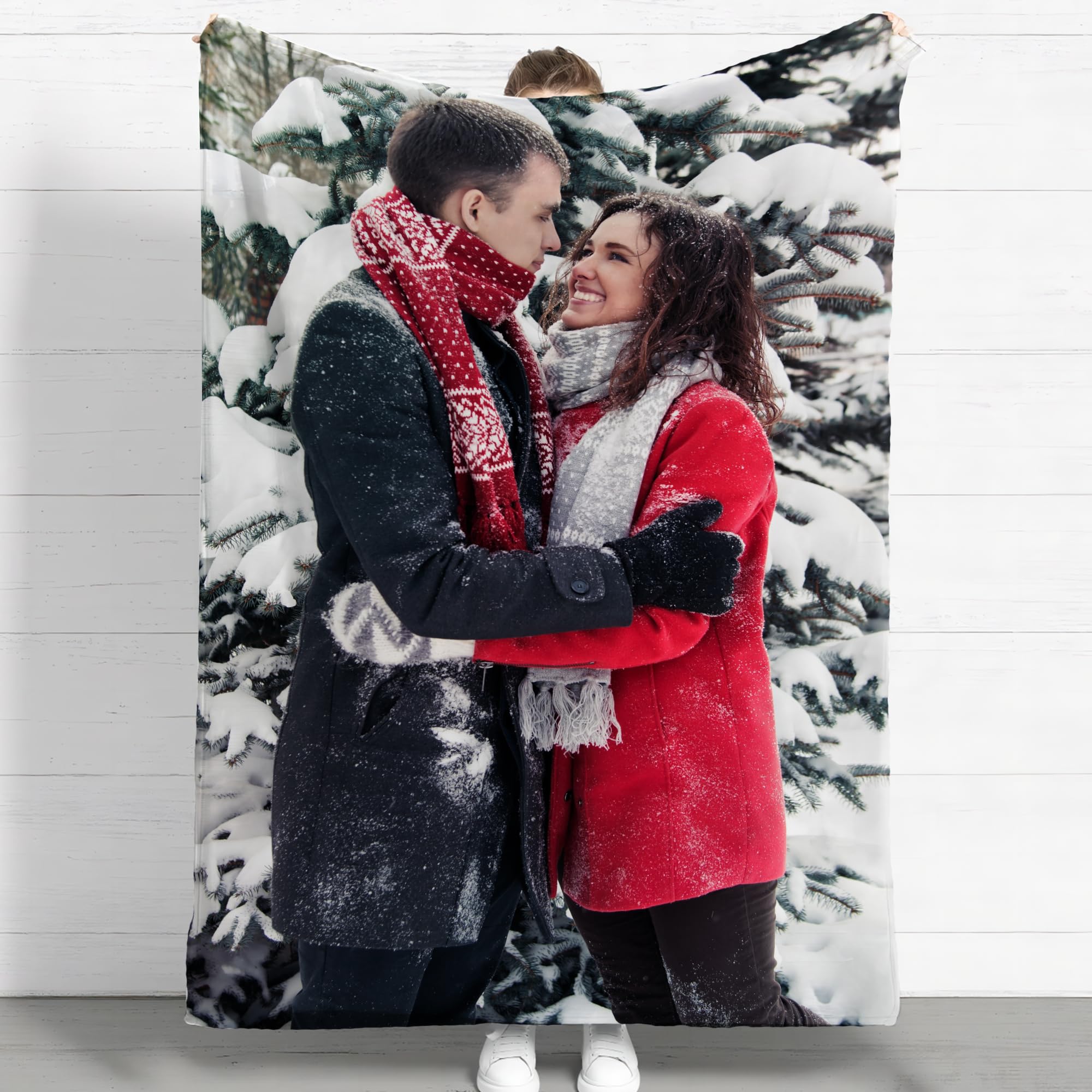 Eletizy Custom Flannel Blanket for Adult Kid, Personalized Photos Throw Blanket Single Sided Printing, Perfect Home Decor Gift Birthday Valentines Christmas (1 Photo, 80x120CM) โ image 1