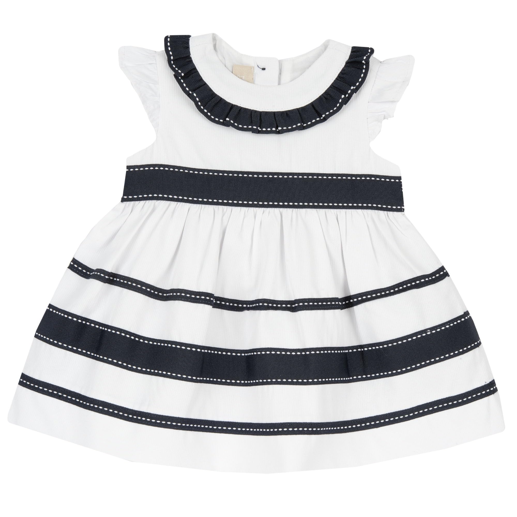 Chicco, Vestito Bambina, Vestito Elegante Bambina a Maniche Corte, in Cotone Leggero, Ideale Come Abito Cerimonia, Abbigliamento Bambina, Designed in Italy