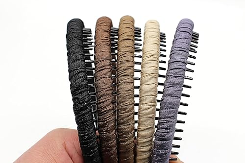 Vista 181 de Diademas negras de moda para mujer, accesorios para el cabello, bandas para la cabeza para el cabello corto, bandas antideslizantes para el cabello
