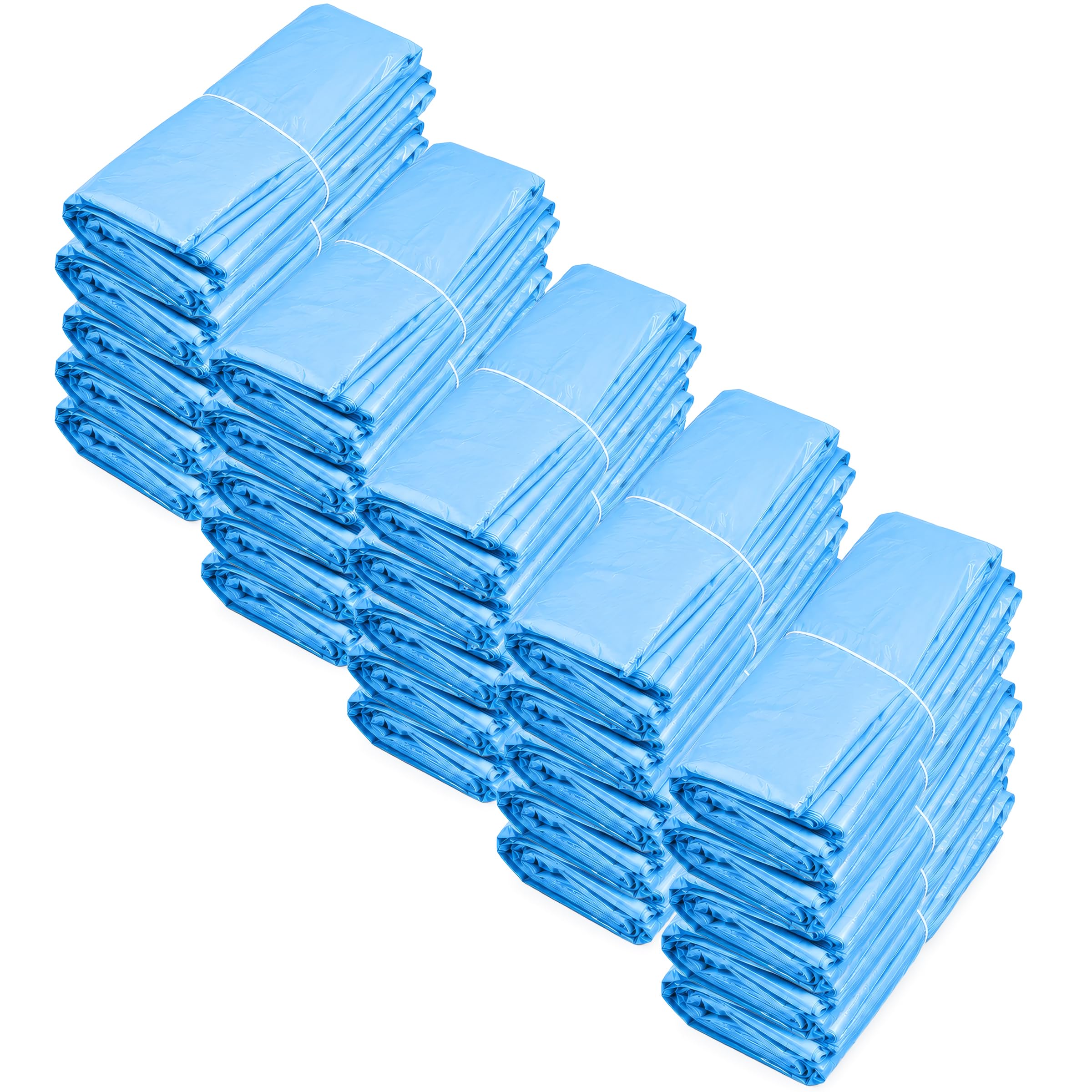 STIX 500 Sachets Roues Pneus Bleus Solides LDPE 100x100 cm Épaisseur 30 μm Transport Stockage Grand Format