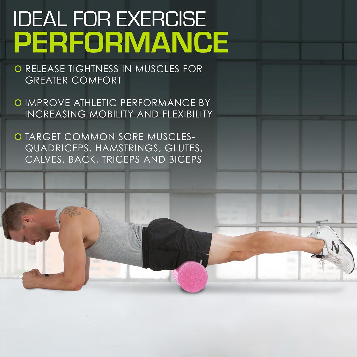 ProsourceFit High Density Foam Rollers Long, Firm Full Body Athletic Massage Tool for Back Stretching, Yoga, Pilates, Post Workout Muscle Recuperation - Image 6