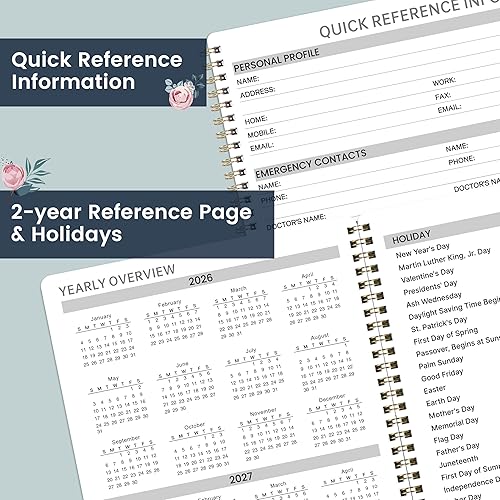 Miniatura 5 de Libro de citas 2026  Agenda diaria 2026, enero 2026  diciembre de 2026, libro de citas semanal 2026, agenda por hora con intervalo de 30 minutos,
